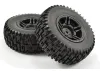 Fastrax 1:10 SC Jigsaw Tyres Mounted on 12mm Hex Slash 2WD Front Wheels (2)