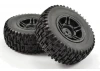 Fastrax 1:10 SC Jigsaw Tyres Mounted on 12mm Hex Slash 2WD Front Wheels (2)