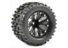 Fastrax Jigsaw Tyres Mounted on 1:10 MT Black 12mm Offset Wheels (2)