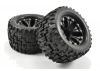Fastrax Jigsaw Tyres Mounted on 1:10 MT Black Zero Offset Wheels (2)