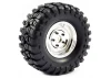 Fastrax Sawblock Scale 1.9 Wheels with Tyres - 108mm OD - Chrome (2)