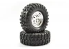 Fastrax Sawblock Scale 1.9 Wheels with Tyres - 108mm OD - Chrome (2)