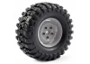 Fastrax Sawblock Scale 1.9 Wheels with Tyres - 108mm OD - Grey (2)