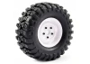 Fastrax Sawblock Scale 1.9 Wheels with Tyres - 108mm OD - White (2)