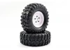 Fastrax Sawblock Scale 1.9 Wheels with Tyres - 108mm OD - White (2)