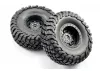 Fastrax Granite Scale 2.2 Wheels with Tyres - 140mm OD - Black (2)