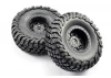Fastrax Granite Scale 2.2 Wheels with Tyres - 140mm OD - Black (2)