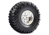 Fastrax Granite Scale 2.2 Wheels with Tyres - 140mm OD - Chrome (2)