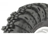 Fastrax 118mm OD Crawler Swamper Tyres on 1.9 Scale Silver Wheels (2)