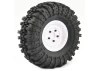 Fastrax 118mm OD Crawler Swamper Tyres on 1.9 Scale White Wheels (2)