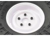 Fastrax 118mm OD Crawler Swamper Tyres on 1.9 Scale White Wheels (2)