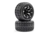 Fastrax 1:16 Eagle Tyres Mounted on Black 8SP 12mm Hex Wheels (2)