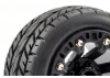 Fastrax 1:16 Eagle Tyres Mounted on Black 8SP 12mm Hex Wheels (2)
