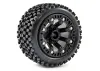 Fastrax 1:16 Stinger Tyres Mounted on Black 8SP 12mm Hex Wheels