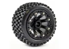 Fastrax 1:16 Stinger Tyres Mounted on Black 8SP 12mm Hex Wheels