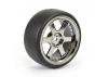 Fastrax Drift D1 Tyres Mounted on 3mm Offset 6 Spoke Black Chrome Wheels (4)