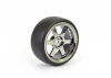 Fastrax Drift D1 Tyres Mounted on 3mm Offset 6 Spoke Black Chrome Wheels (4)