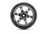 Fastrax Drift D1 Tyres Mounted on 3mm Offset 6 Spoke Black Chrome Wheels (4)