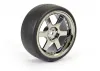 Fastrax Drift D1 Tyres Mounted on 3mm Offset 6 Spoke Black Chrome Wheels (4)