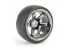 Fastrax Drift D1 Tyres Mounted on 9mm Offset 6 Spoke Black Chrome Wheels (4)