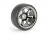 Fastrax Drift D1 Tyres Mounted on 9mm Offset 6 Spoke Black Chrome Wheels (4)