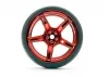 Fastrax Drift D1 Tyres Mounted on 3mm Offset 6 Spoke Metallic Red Wheels (4)