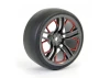 Fastrax Drift D1 Tyres Mounted on 3mm Offset 6 Spoke Graphite Wheels (4)
