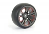 Fastrax Drift D1 Tyres Mounted on 3mm Offset 6 Spoke Graphite Wheels (4)