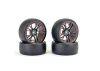 Fastrax Drift D1 Tyres Mounted on 3mm Offset 6 Spoke Graphite Wheels (4)
