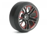 Fastrax 1:10 (4) Drift D3 Tyre With 3mm 10-Spoke Wheel-Graphite