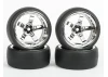 Fastrax Drift D1 Tyres Mounted on 9mm Offset 5 Spoke Chrome Wheels (4)