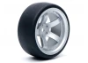 Fastrax Drift D1 Tyres Mounted on 9mm Offset 5 Spoke Satin Silver Wheels (4)