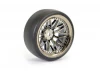 Fastrax Drift D1 Tyres Mounted on 9mm Offset 20 Spoke Black Chrome Wheels (4)