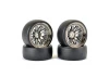 Fastrax Drift D1 Tyres Mounted on 9mm Offset 20 Spoke Black Chrome Wheels (4)