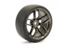 Fastrax Drift D1 Tyres Mounted on 3mm Offset 10 Spoke Graphite Wheels (4)