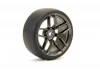 Fastrax Drift D1 Tyres Mounted on 3mm Offset 10 Spoke Graphite Wheels (4)