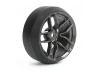 Fastrax 1:10 (4) Drift D3 Tyre With 3mm 10-Spoke Wheel-Graphite