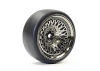 Fastrax Drift D1 Tyres Mounted on 9mm Offset Classic Black Chrome Wheels (4)