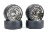 Fastrax Drift D1 Tyres Mounted on 9mm Offset Classic Black Chrome Wheels (4)