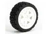 Fastrax 1:10 R Block Rally Tyres/6-Spoke White Wheels (4)