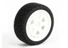 Fastrax 1:10 Geometric Rally Tyres/6-Spoke White Wheels (4)