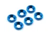 Fastrax M3 Countersunk Washer Blue (6)