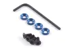 Fastrax M3 Engine Mounts W/F.H.Screws Blue