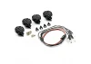 Fastrax Light Set W/LED - Lenses Wire Connector 4Pc - Round