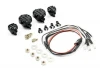 Fastrax Light Set W/LED - Lenses Wire Connector 4Pc - Round