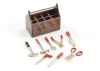 Fastrax Scale Wood Tool Box W/Cast Metal Tools