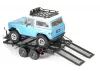 Fastrax Scale Dual Axle Truck Car Trailer With Ramps + LED Lights