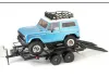 Fastrax Scale Dual Axle Truck Car Trailer With Ramps + LED Lights
