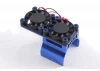 Clip On 1:10 540 Size Motor Heatsink With Dual Fan - Blue
