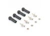 Fastrax Ball Cups (6) Black W/Ball Studs